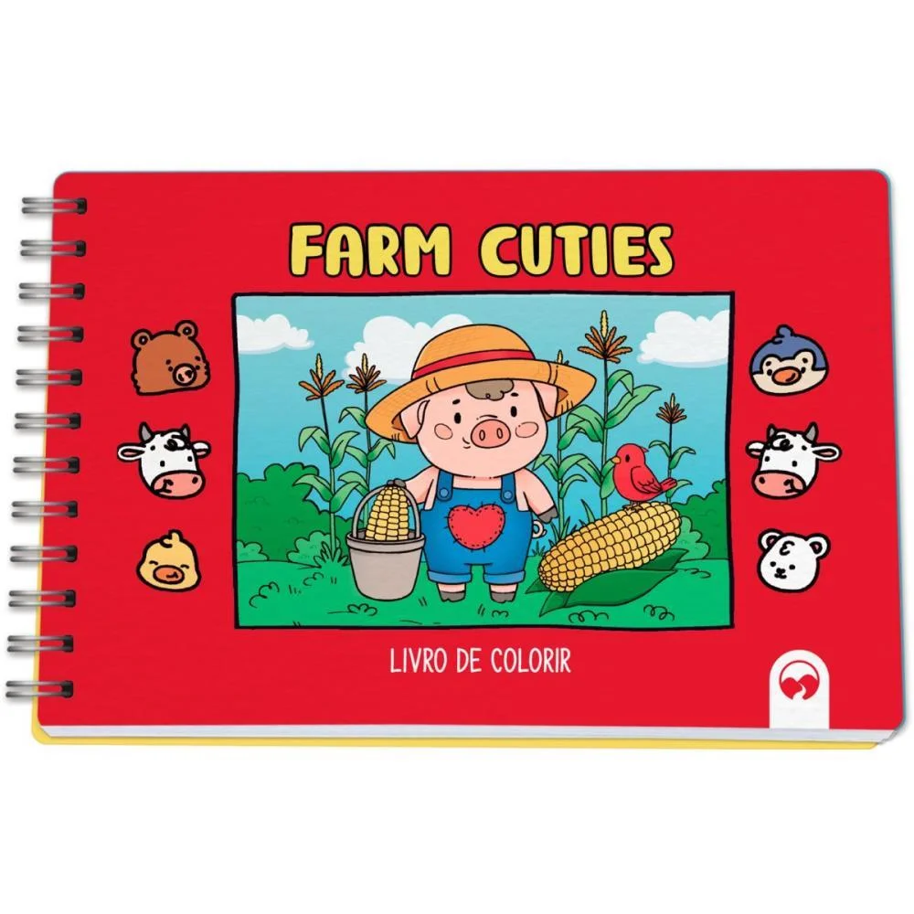 LIVRO DE COLORIR FARM CUTIES 64P CD 150G 15X21 VALE DAS LETRAS (UNIDADE)