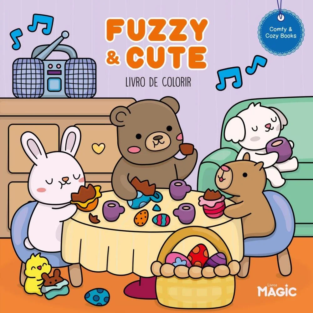 LIVRO DE COLORIR COMFY FUZZY E CUTE 48PG 180G MAGIC KIDS (UNIDADE)
