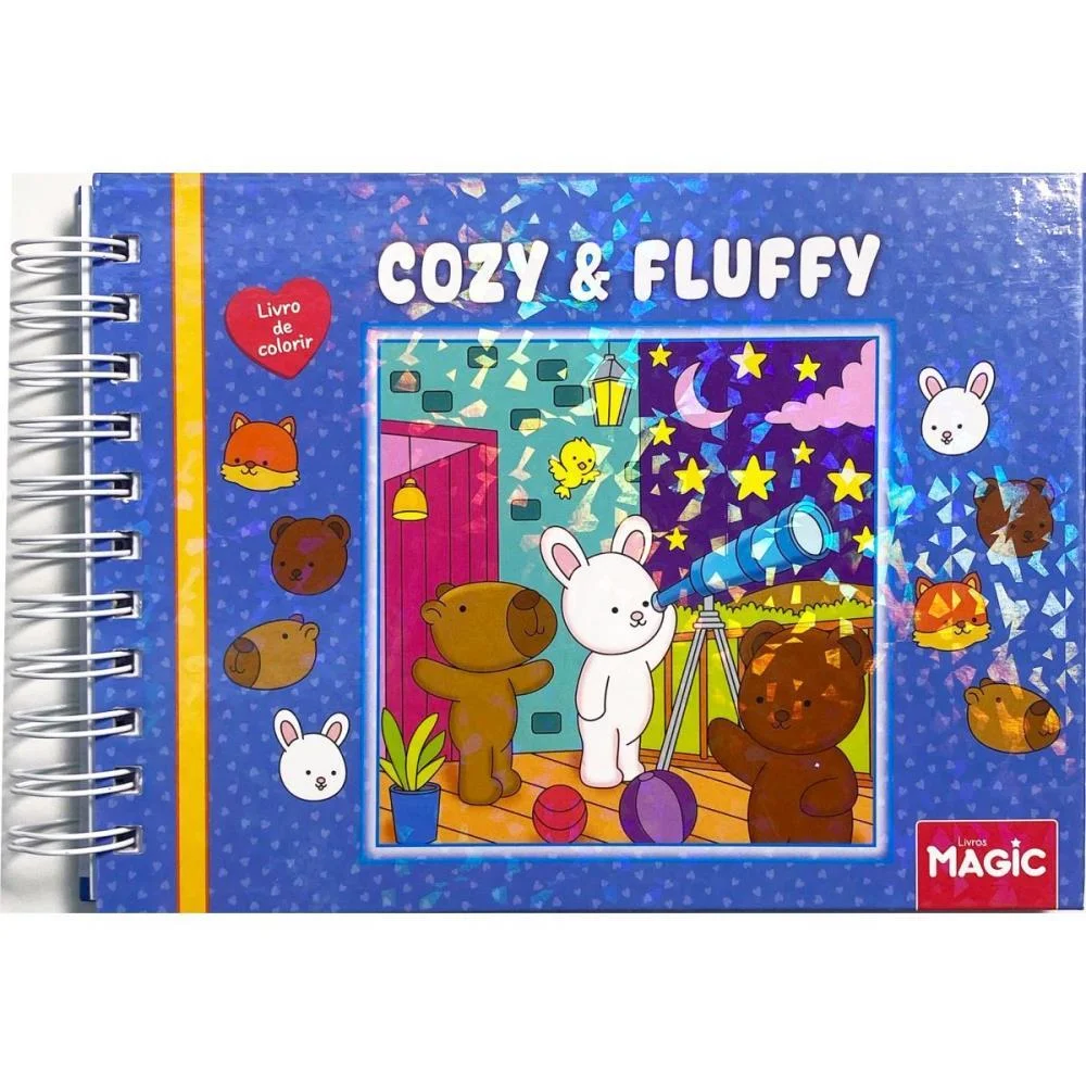 LIVRO DE COLORIR COZY AND FLUFFY 96P ESP CD 180 MAGIC KIDS (UNIDADE)