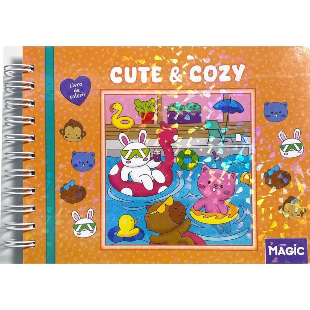 LIVRO DE COLORIR CUTE E COZY 96P ESP C.D. 180G MAGIC KIDS (UNIDADE)