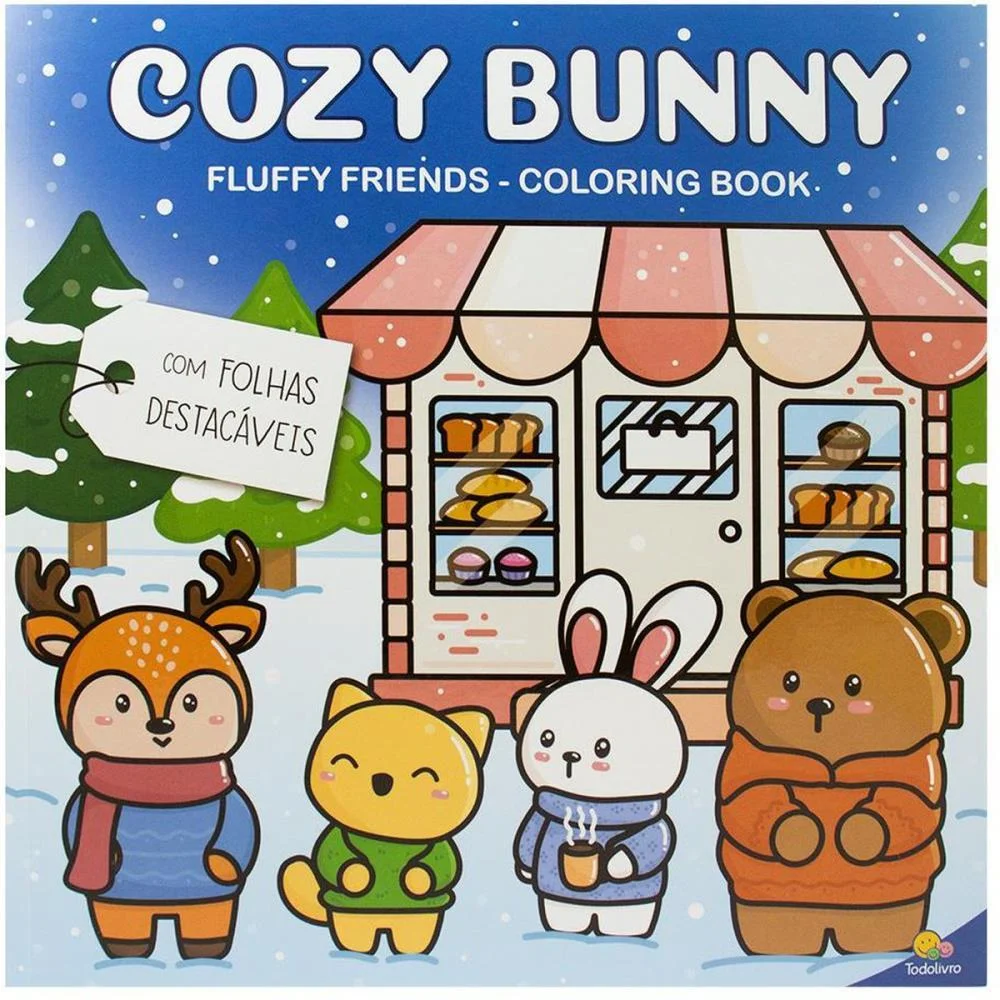 LIVRO DE COLORIR COZY BUNNY 25X25CM 24PG TODOLIVRO (UNIDADE)