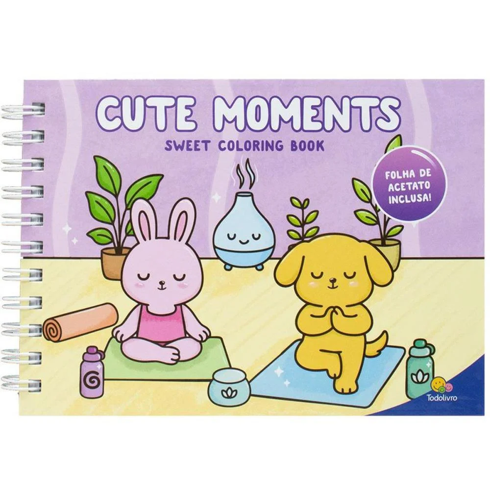 LIVRO DE COLORIR CUTE MOMENTS CD 21X15 98PG TODOLIVRO (UNIDADE)