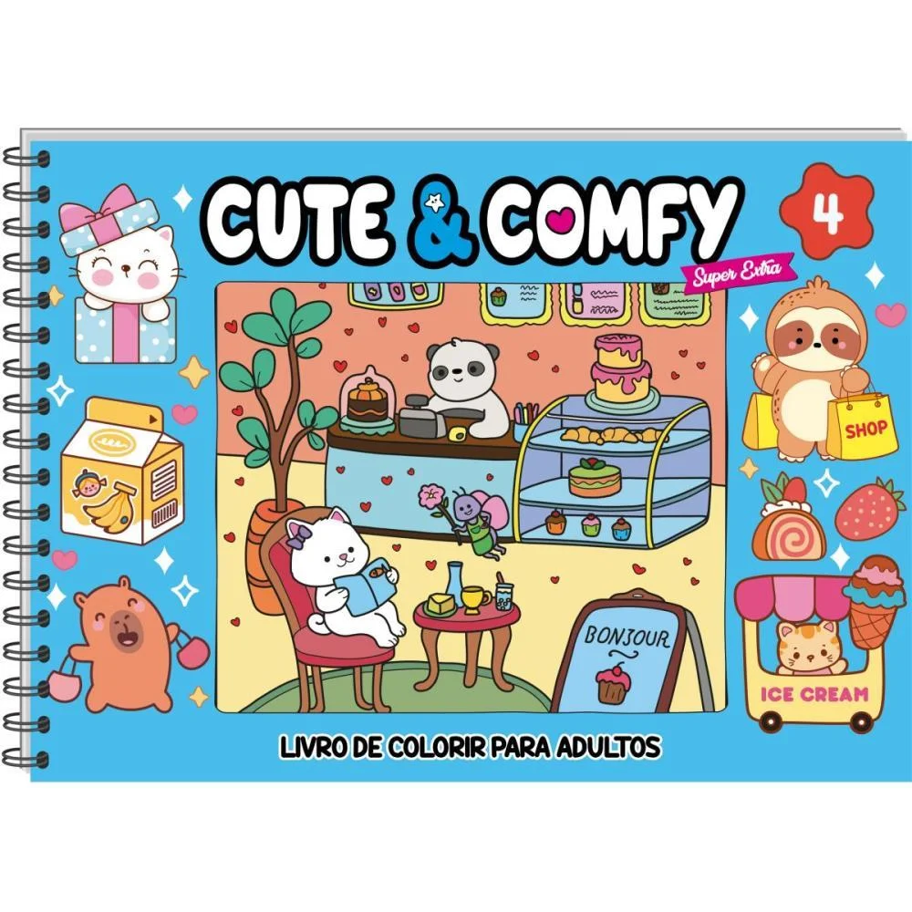 LIVRO DE COLORIR CUTE E COMFY ED 04 CD ESPIRAL ONLINE EDITORA (UNIDADE)