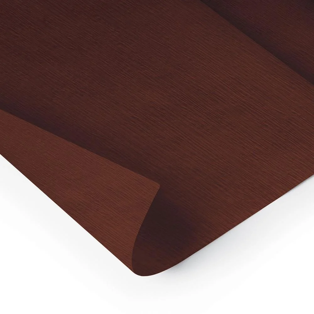 Papel Crepom 48Cmx2,00M. Marrom Ridet (Pct.c/10)