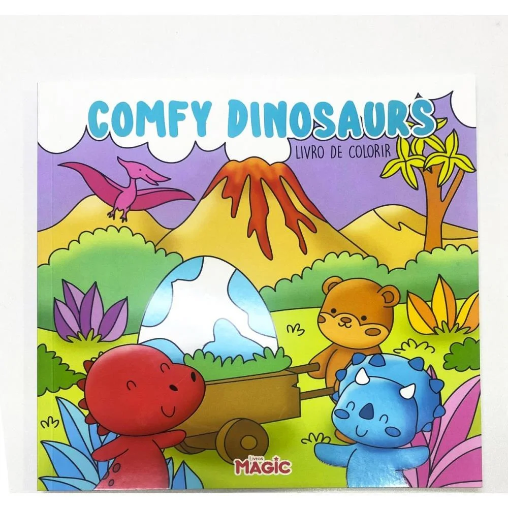 LIVRO DE COLORIR COMFY DINOSSAURS 48PGS 180G. MAGIC KIDS (UNIDADE)