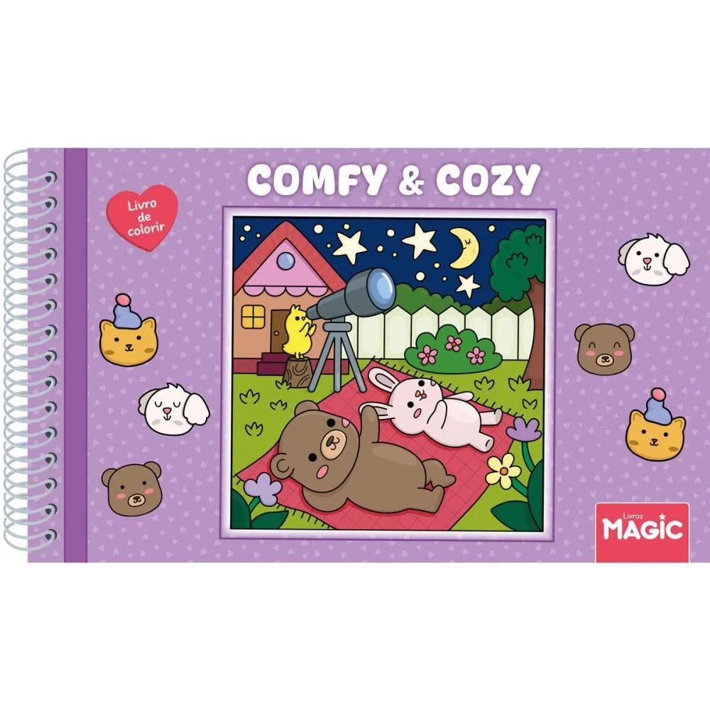 LIVRO DE COLORIR COMFY E COZY 96P ESP C.D. 180G MAGIC KIDS (UNIDADE)
