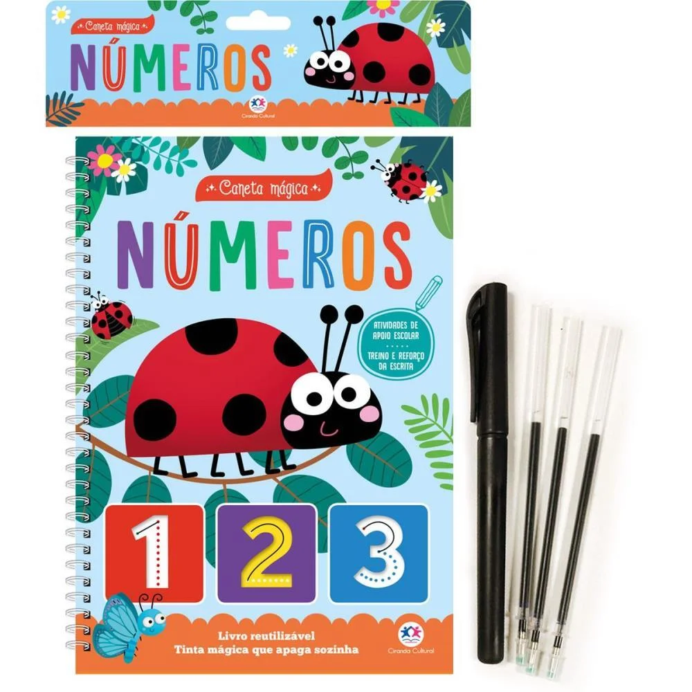 LIVRO PEDAGOGICO CANETA MAGICA NÚMEROS ESP 16P MAGIC KIDS (UNIDADE)