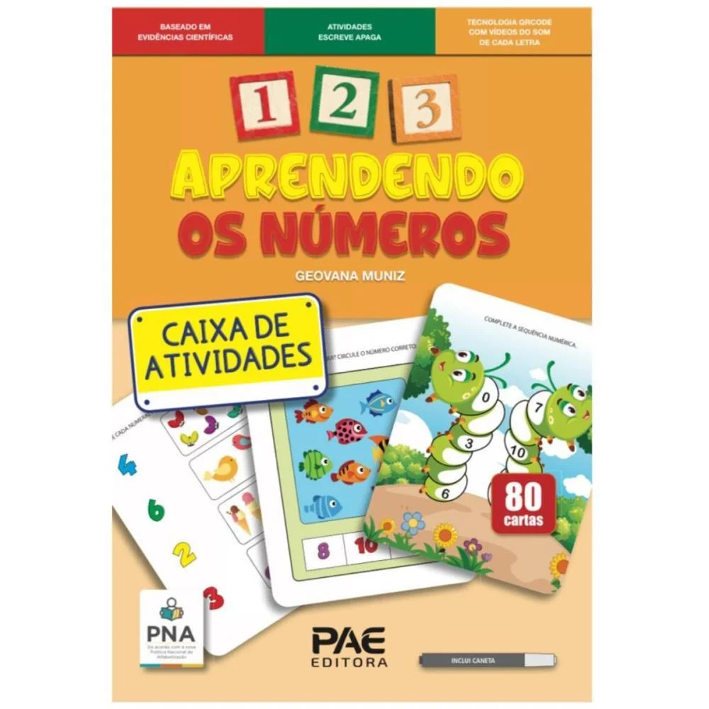 LIVRO PEDAGOGICO 123 APRENDENDO COM OS NUMEROS PAE EDITORA (UNIDADE)
