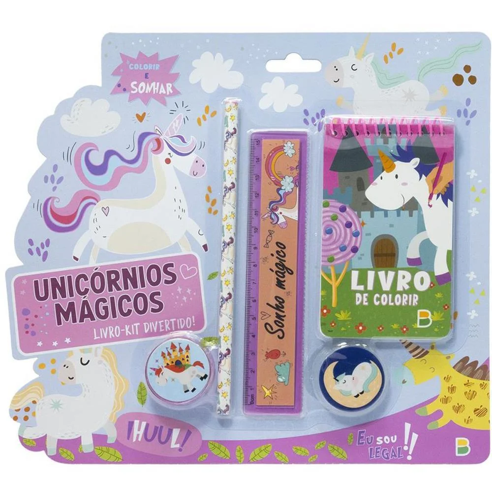 KIT ESCOLAR UNICORNIOS LIVRO + 4 PEÇAS TODOLIVRO (UNIDADE)