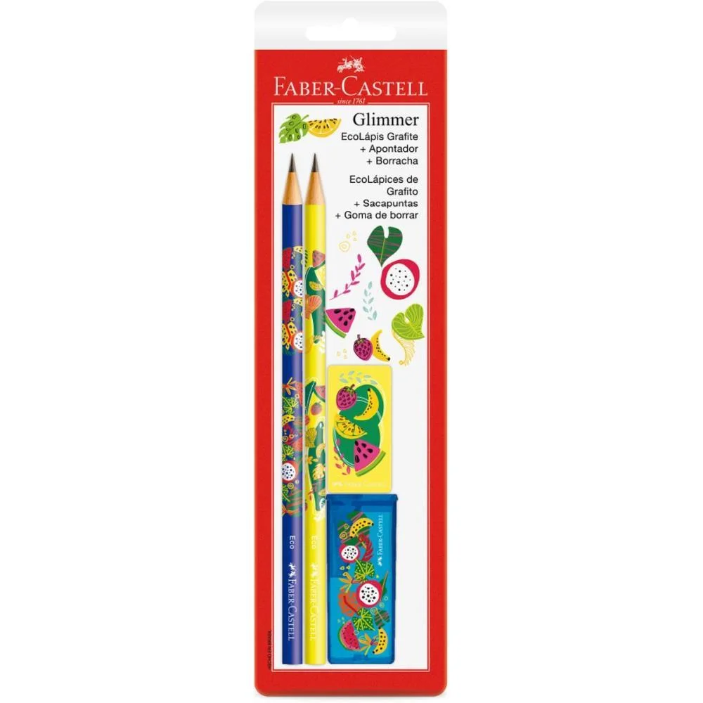 KIT ESCOLAR GLIMMER BOTANICA 2LAP+1APON+1B FABER-CASTELL (UNIDADE)