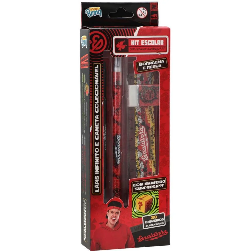 KIT ESCOLAR ENALDINHO BASICO C/4ITENS+CHAV POLIBRINQ (KIT)