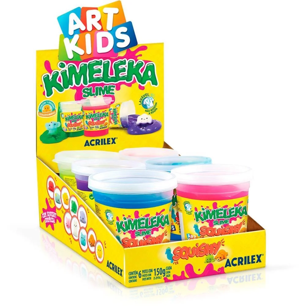 SLIME KIMELEKA SQUISHY 150G SORTIDO ACRILEX (CX.C/06)
