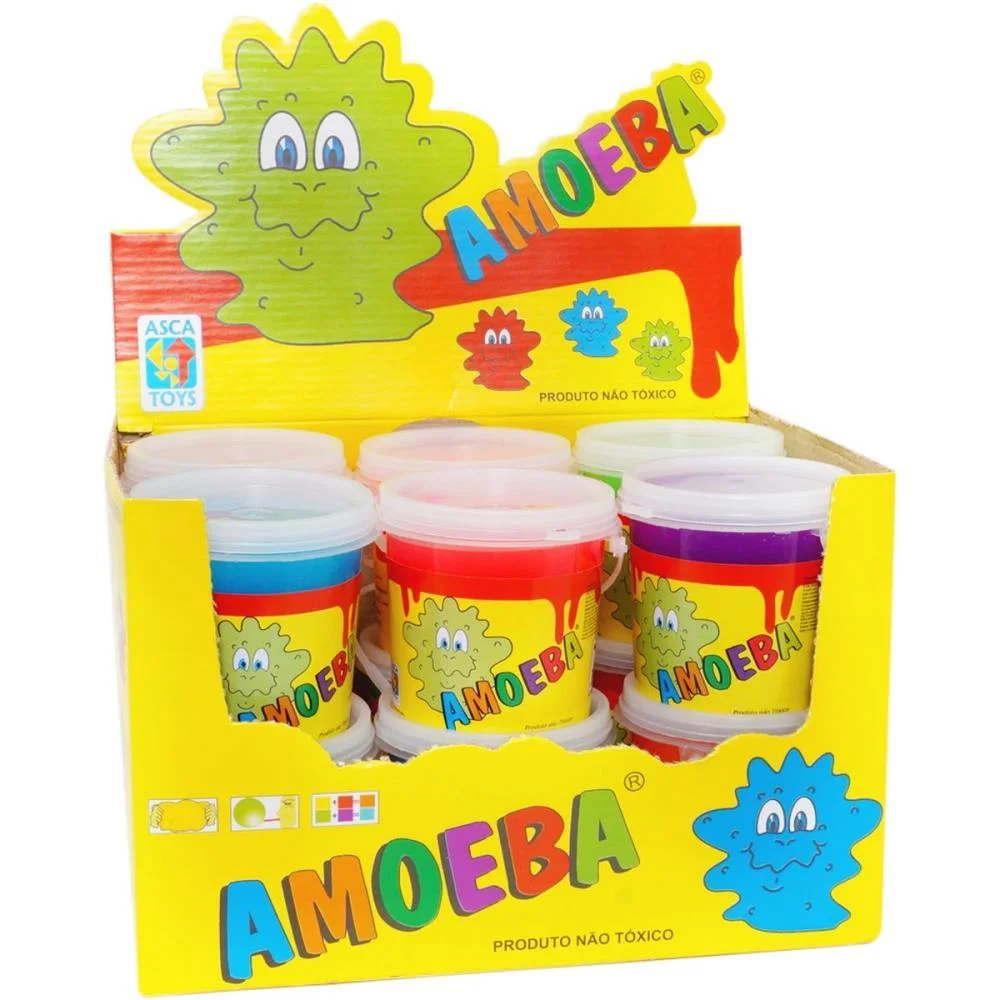 SLIME AMOEBA 110G. CORES (S) ASCA TOYS (DP.C/24)