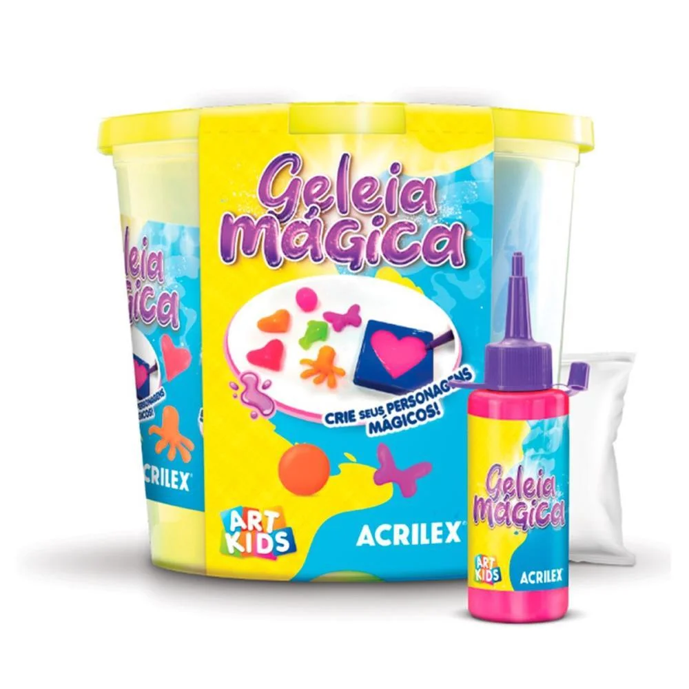SLIME GELEIA MAGICA 4 CORES SORTIDAS ACRILEX (UNIDADE)
