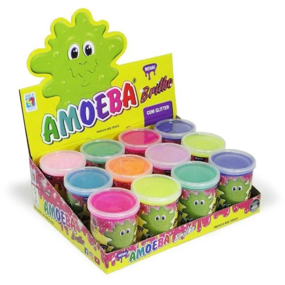 SLIME AMOEBA BRILHO 110G (S) ASCA TOYS (DP.C/12)