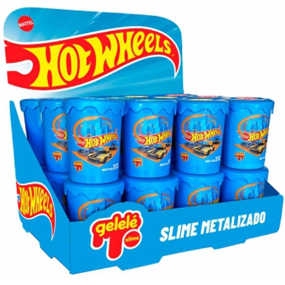 SLIME HOT WHEELS GELELE POTE 180G (S DOCE BRINQUEDO (DP.C/24)