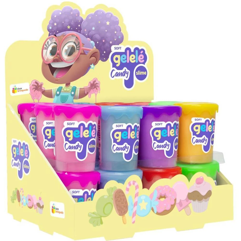 SLIME GELELE CANDY SOFT 180G DOCE BRINQUEDO (DP.C/24)