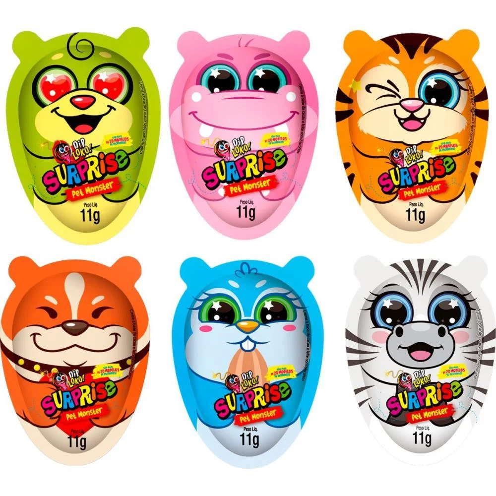 DOCE DIP LOKO SURPRISE PET DANILLA FOODS (DP.C/12)