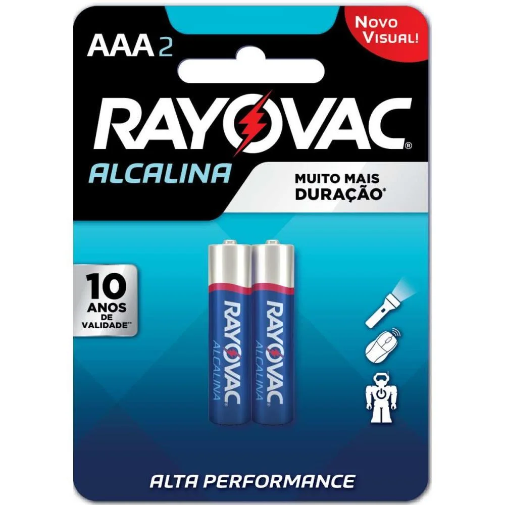 PILHA ALCALINA PALITO AAA 24 BLISTERS X 2 UN. RAYOVAC (CAIXA)