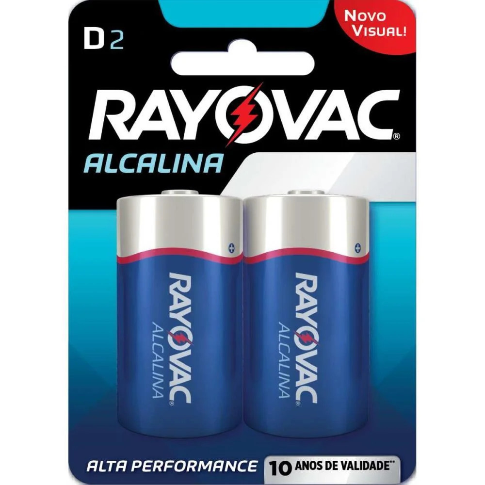 PILHA ALCALINA GRANDE D 12 BLISTERS X 2 UNID RAYOVAC (CAIXA)