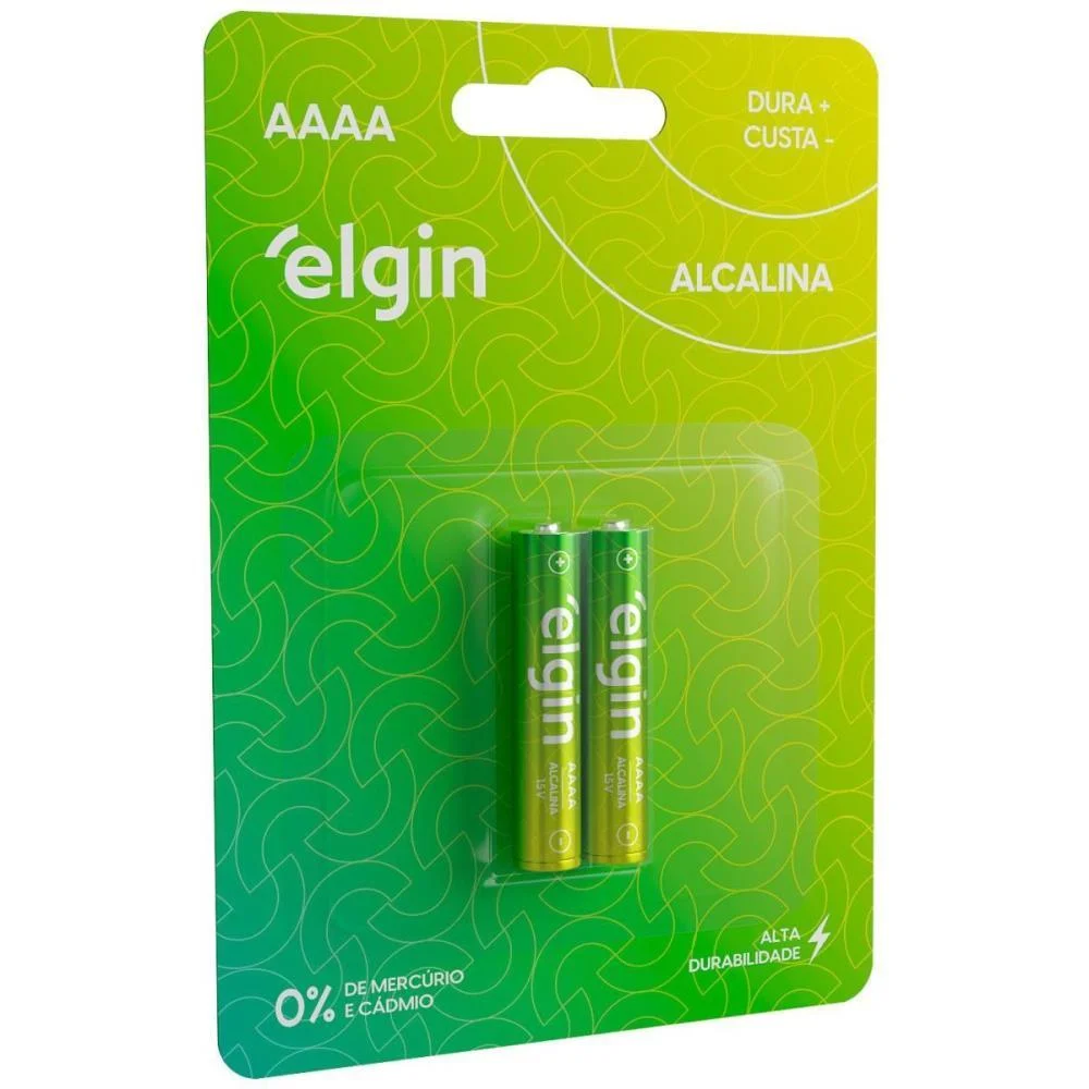 PILHA ALCALINA PALITO AAAA ELGIN (BL.C/02)