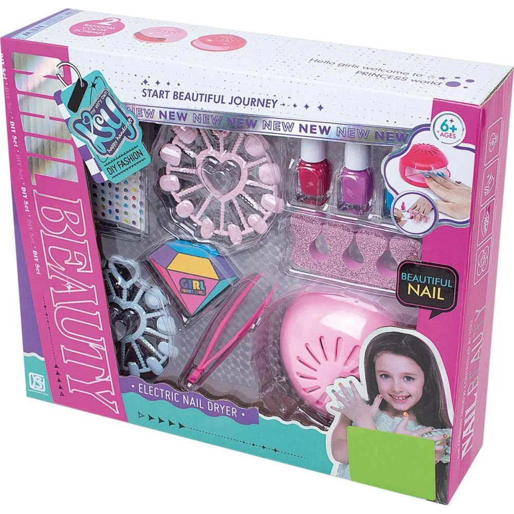 MAQUIAGEM E BELEZA INFANTIL ESTUDIO MANICURE C/LUZ A PILHA SAMBA TOYS (UNIDADE)