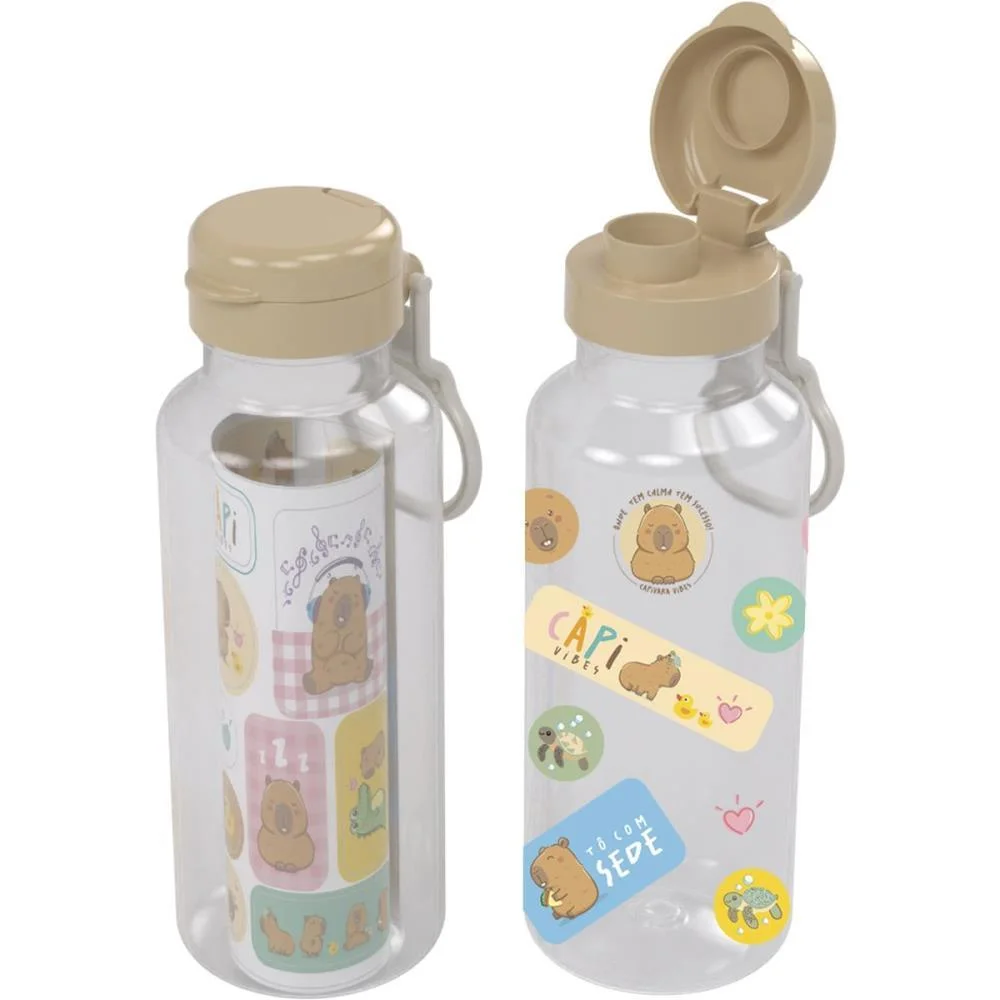 GARRAFA PLASTICA CAPIVARA ABRE FACIL 600ML PLASUTIL (UNIDADE)
