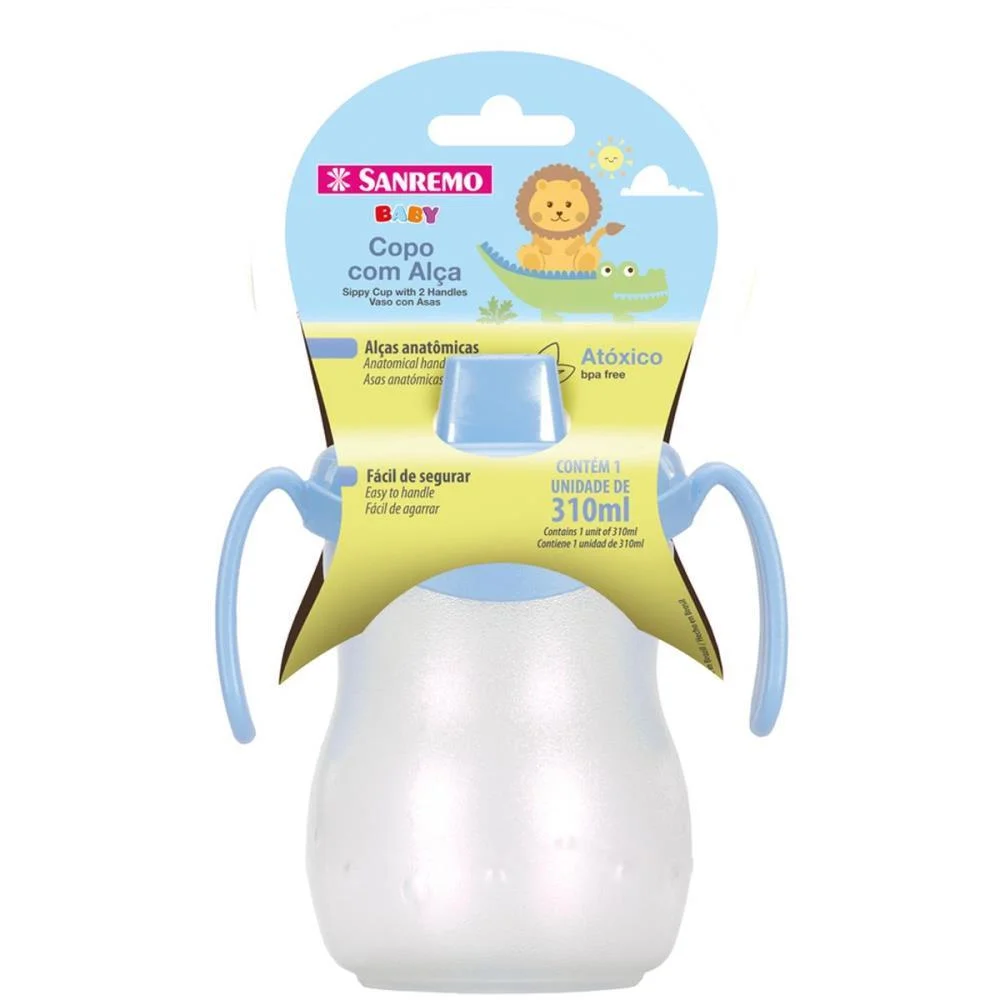 COPO TREINAMENTO AZUL 310ML SANREMO (UNIDADE)