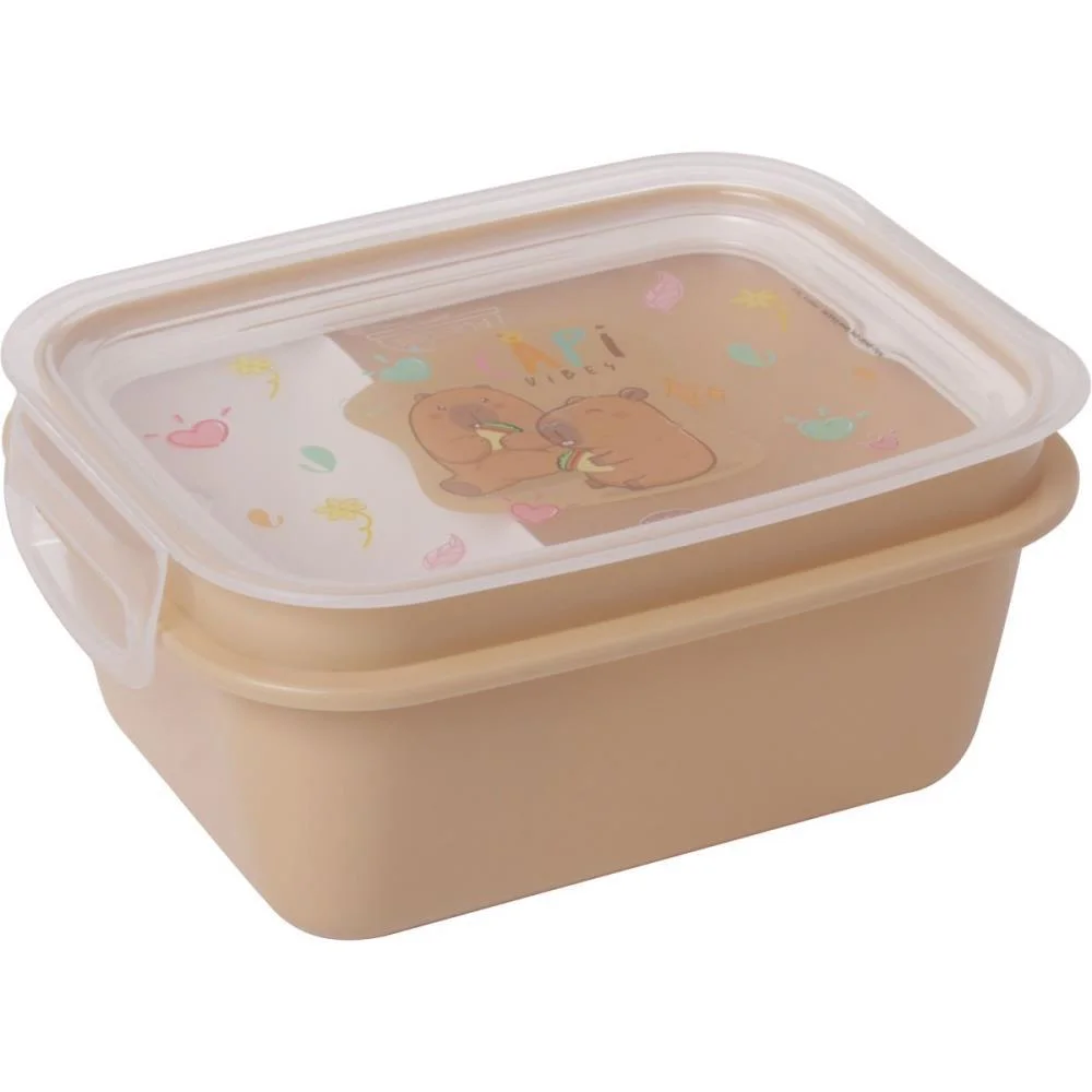 MARMITA CAPIVARA DECORADA FUN 630ML PLASUTIL (UNIDADE)