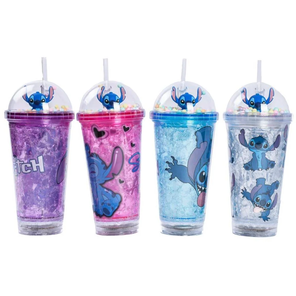 COPO DECORADO STITCH C/LED/CANUDO 450ML (S) BBR (UNIDADE)