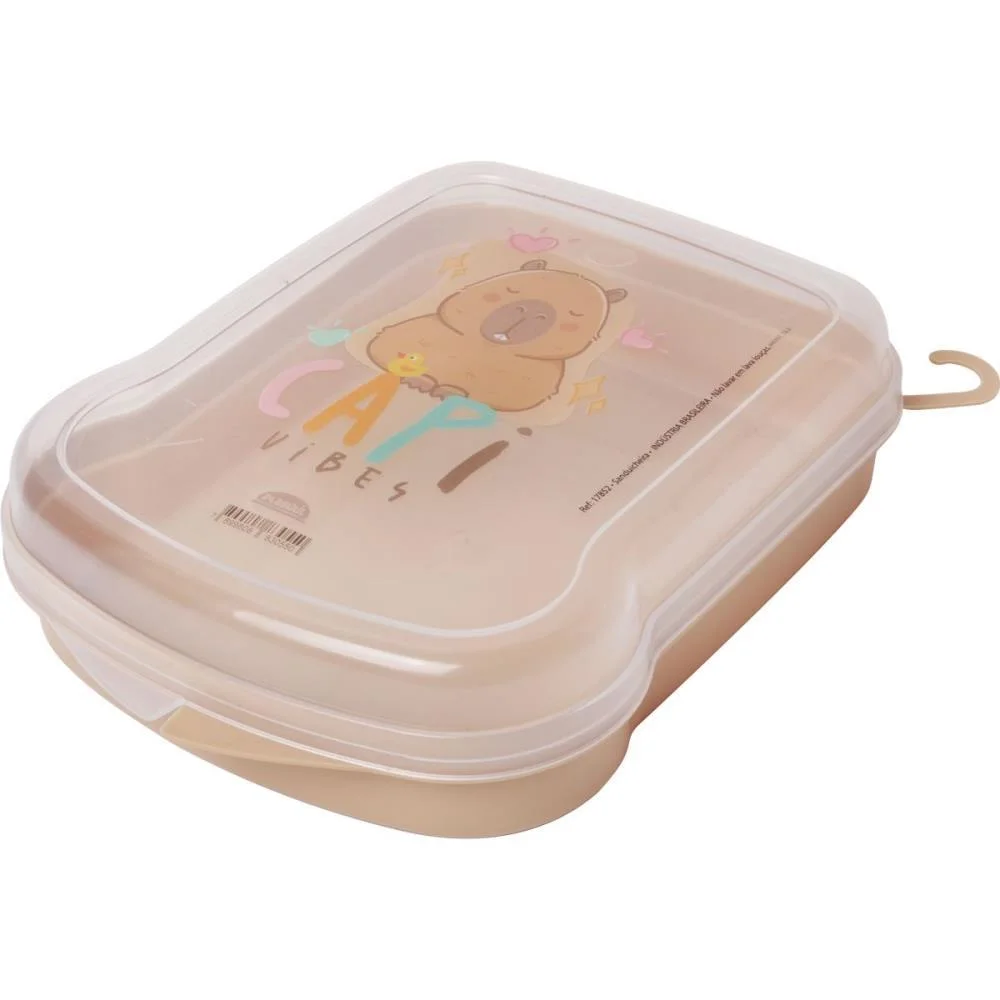 SANDUICHEIRA CAPIVARA DECORADA PLASUTIL (UNIDADE)