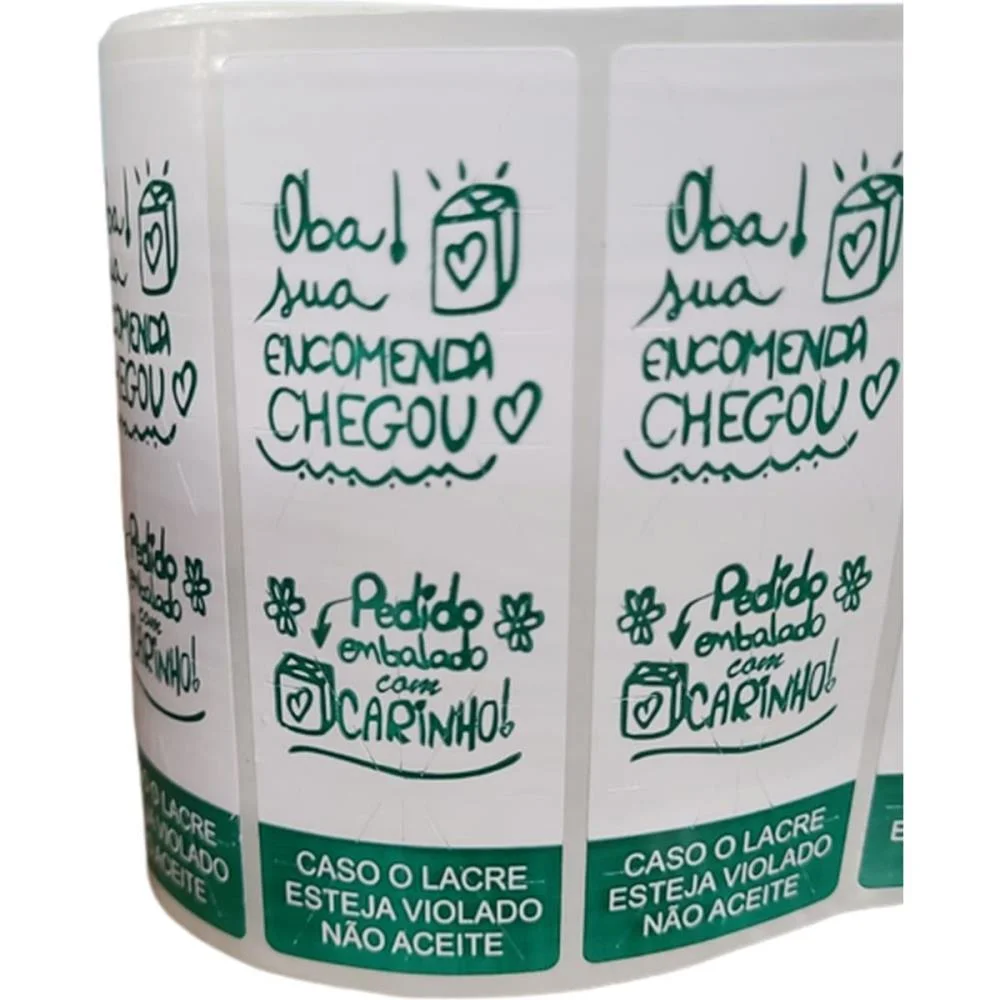 ETIQUETA ADESIVA LACRE OBA SUA ENCOMENDA100X35 CREATIVE (RL.C/500)