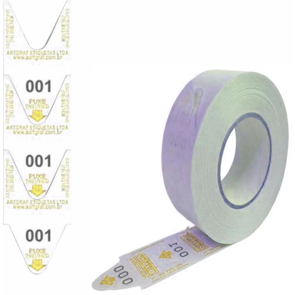 ETIQUETA PARA SENHA ROLO 3 DIGITOS C/2000 SENHA AM GRESPAN (ROLO)