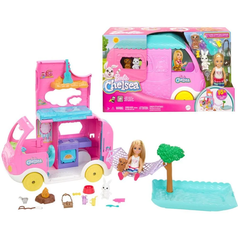 BARBIE FAMILY CHELSEA TRAILER DE CAMPING MATTEL (UNIDADE)