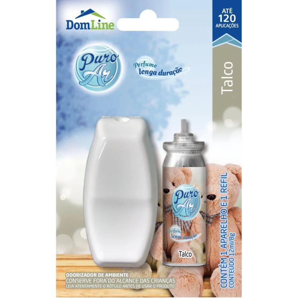 Odorizador De Ambiente Puro Ar12Ml Refil+Apar.talco Baston (Blister)