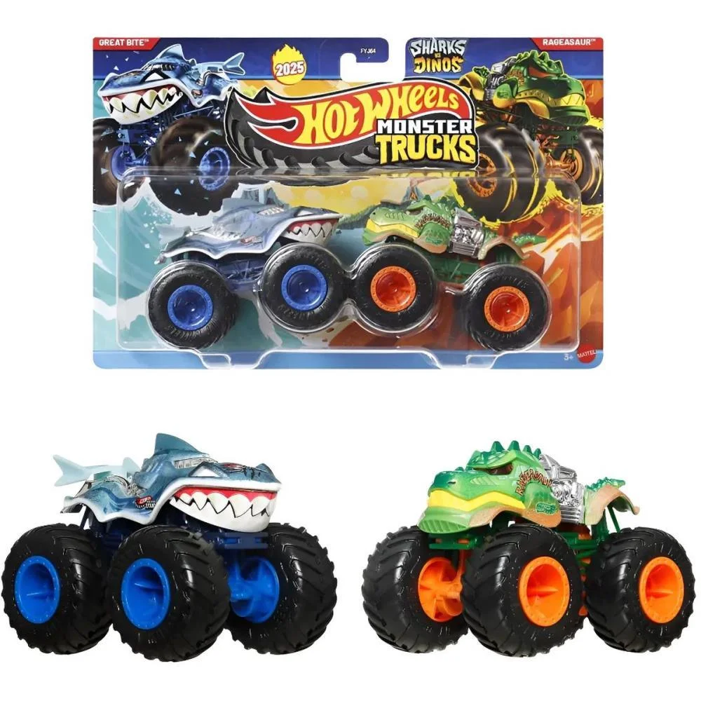HOT WHEELS MONSTER TRUCKS VEÍCULO ESCALA 1:64 2-PACK (S) MATTEL (BL.C/02)