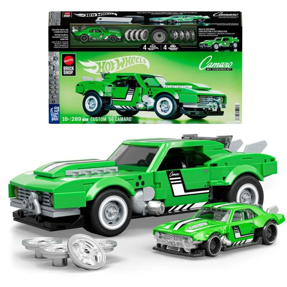 HOT WHEELS BRICK SHOP CAMARO 68 1:32 289PCS MATTEL (UNIDADE)