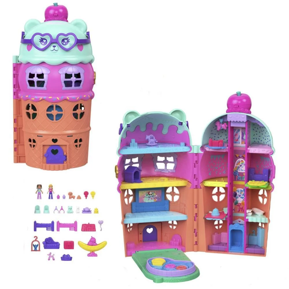 POLLY POCKET MICRO CONJ. CASA DE SORVETE MATTEL (UNIDADE)