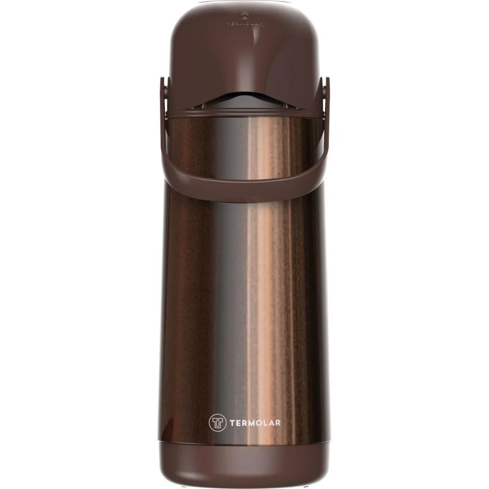 GARRAFA TERMICA PRESSAO LUMINA MARROM 1L TERMOLAR (UNIDADE)