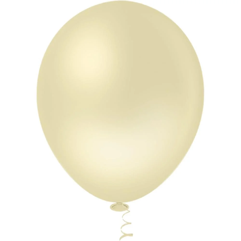 BALÃO 16 LISO AMARELO CANDY RIBERBALL COM 12 UNIDADES