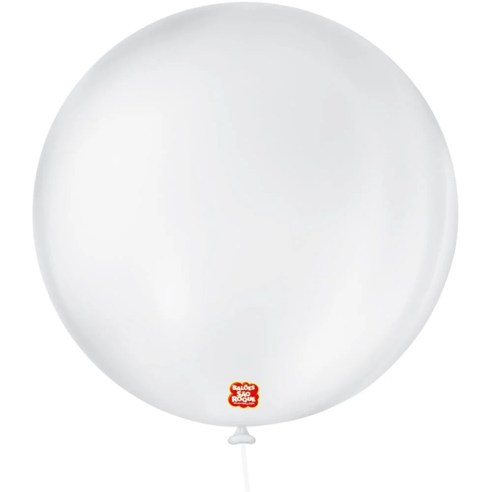 BALÃO 5 LISO BRANCO POLAR REDONDO SAO ROQUE COM 50 UNIDADES