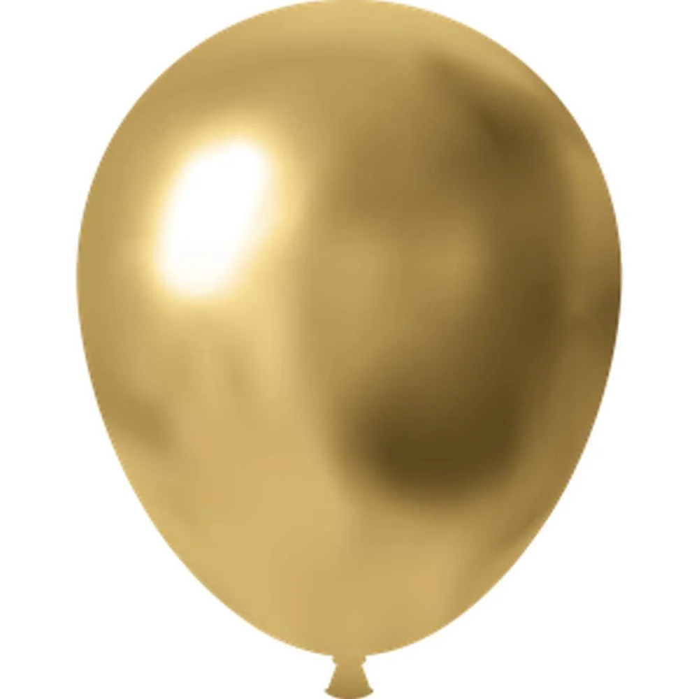 BALAO 9 LISO OURO METALICO CROMADO FESTCOLOR (PCT.C/25)