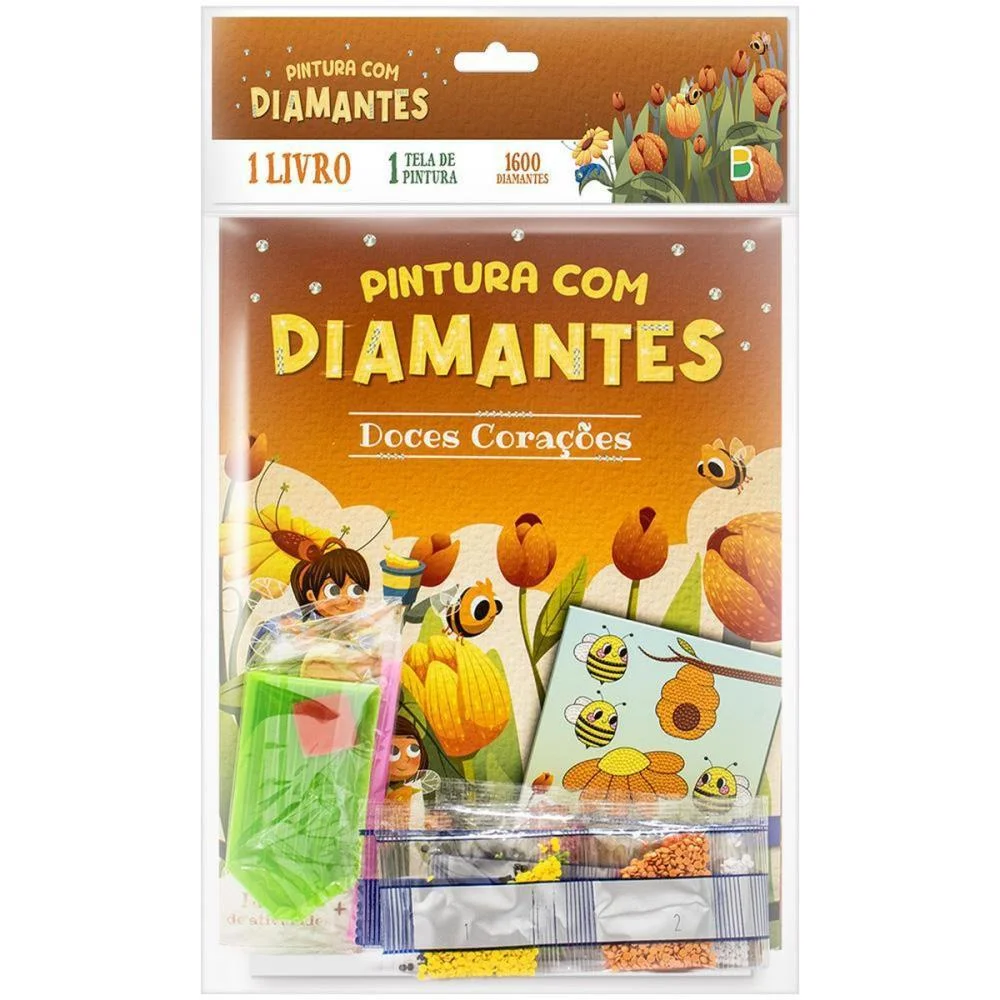 LIVRO COM ADESIVOS PINTURA C/DIAMANTES DOCES CORA TODOLIVRO 