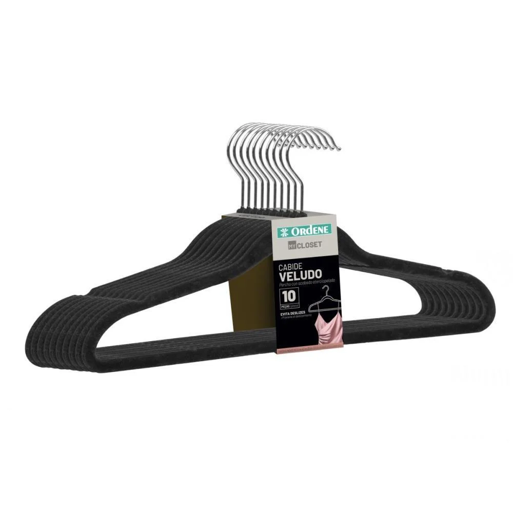 CABIDE VELUDO PRETO C/10 UNIDADES ORDENE (KIT)