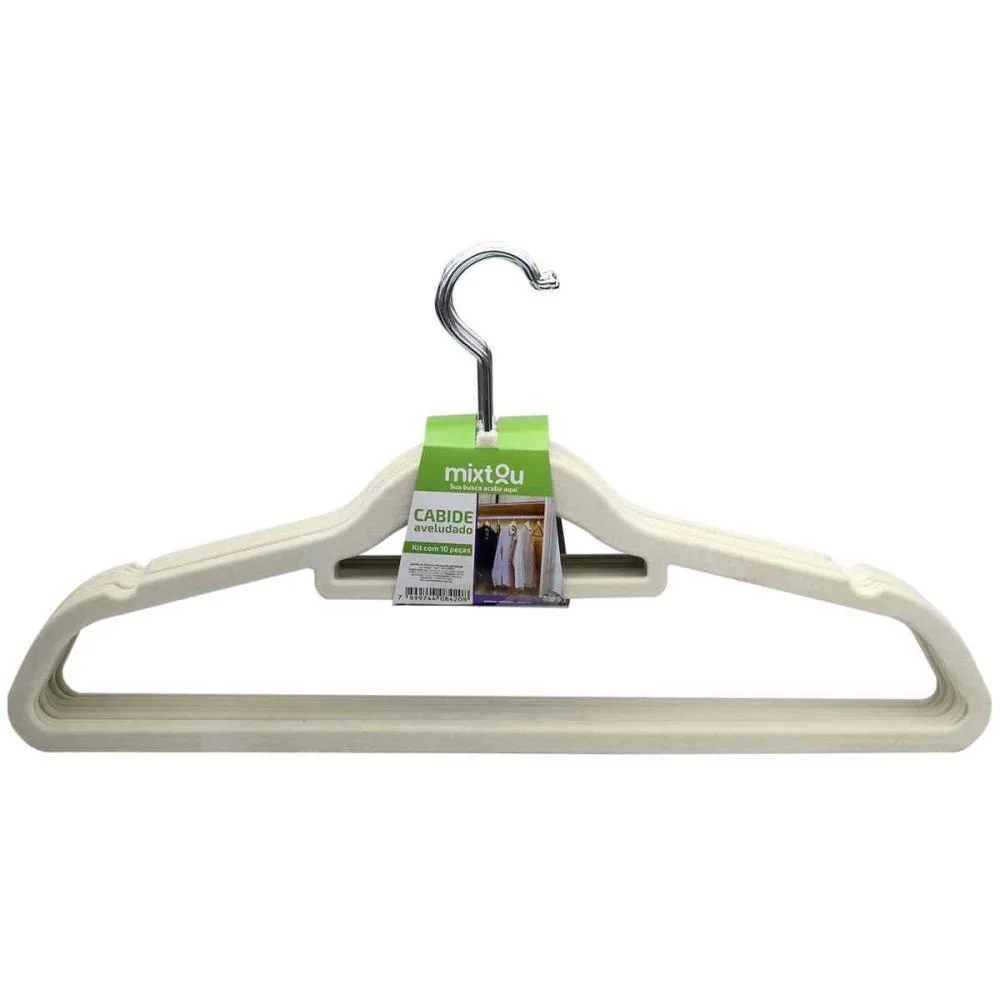 CABIDE VELUDO BEGE C/10 UNIDADES SANTANA CENTRO (KIT)