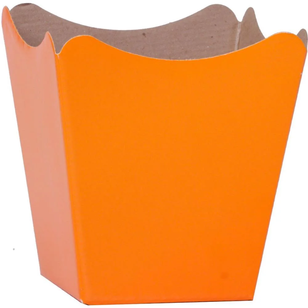 CACHEPOT PAPER LISO POTE 15 LARANJA 16X17X11CM XINGO EMBALAGENS (PCT.C/10)