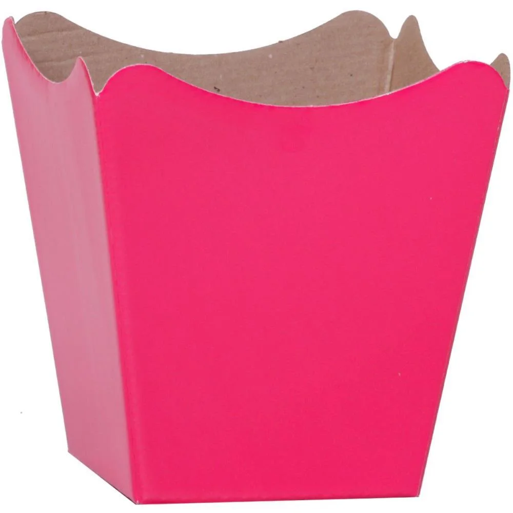 CACHEPOT PAPER LISO POTE 15 PINK 16X17X11CM XINGO EMBALAGENS (PCT.C/10)