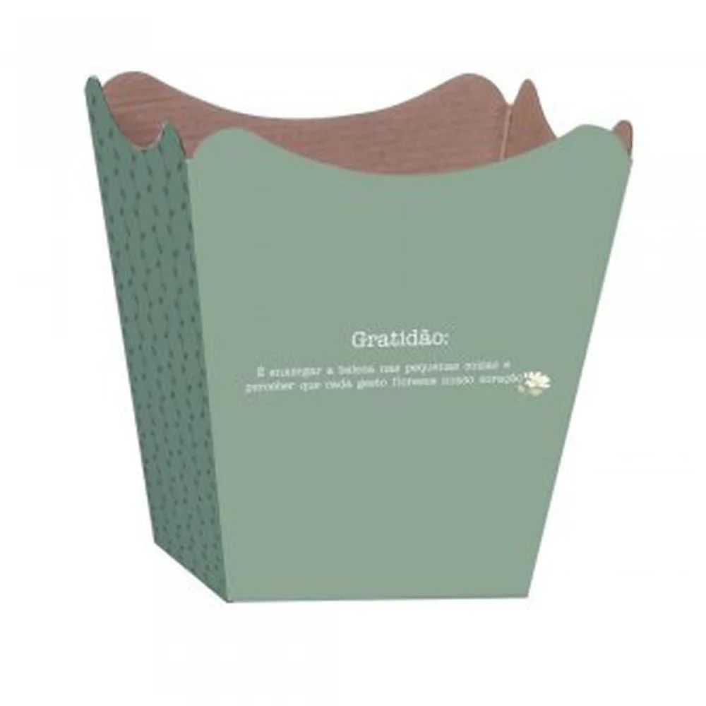 CACHEPOT PAPER DECORADO POTE 15 DAISY 16X17X11CM XINGO EMBALAGENS (PCT.C/10)