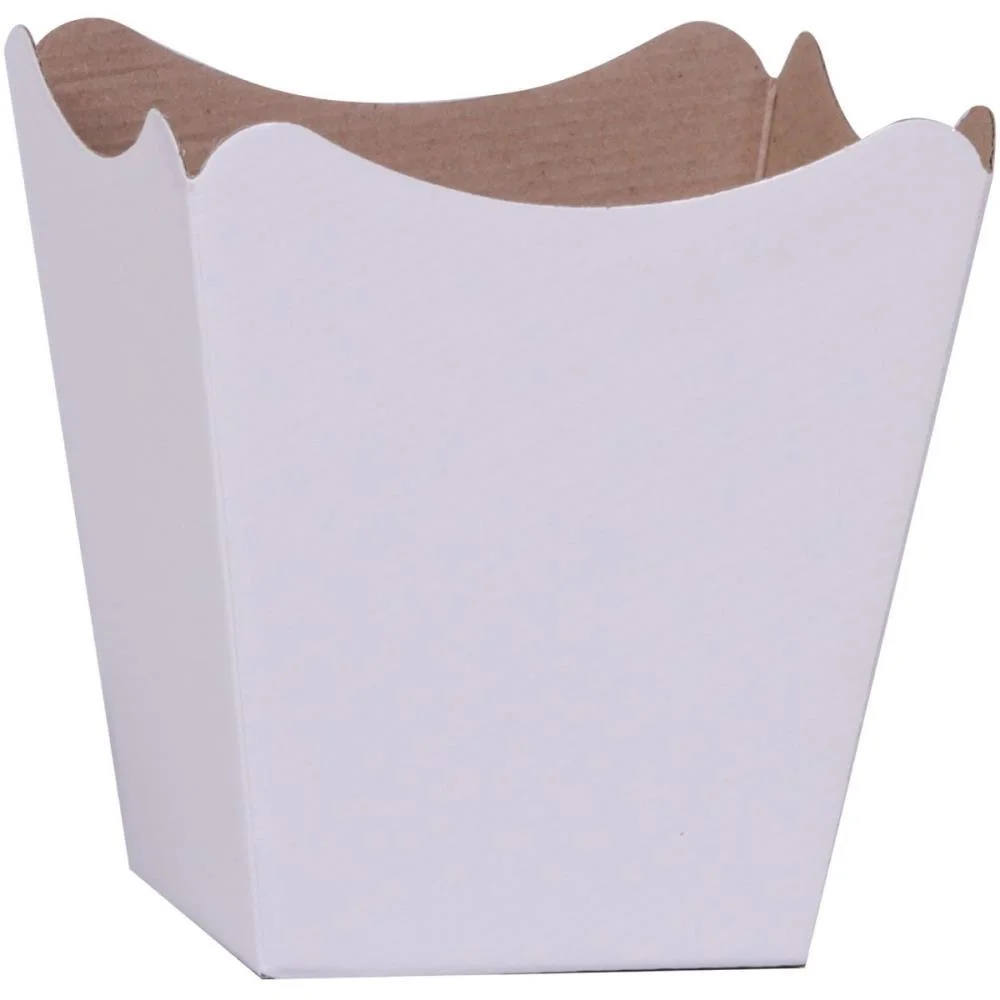 CACHEPOT PAPER LISO POTE 11 BRANCO 11X11X9CM XINGO EMBALAGENS (PCT.C/10)