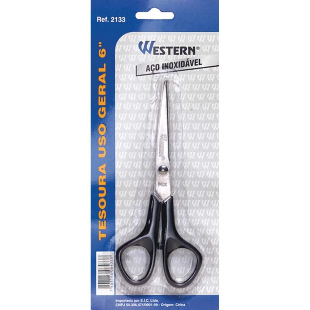 TESOURA USO GERAL 6P 15CM-INOX WESTERN 